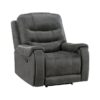 9634DGY Seating-Oberon Collection 2pc Set: Sofa, Love
