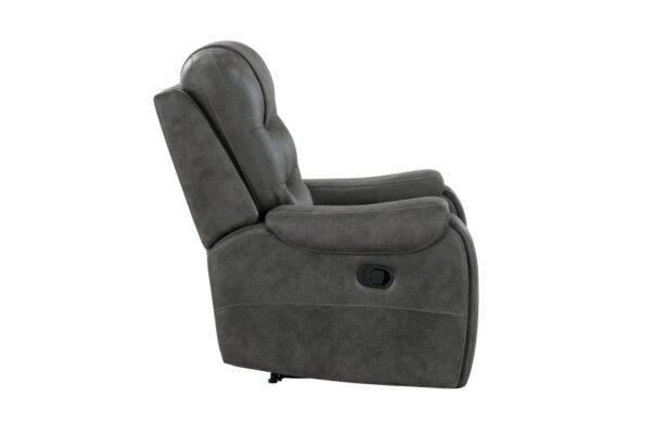 9634DGY Seating-Oberon Collection 2pc Set: Sofa, Love