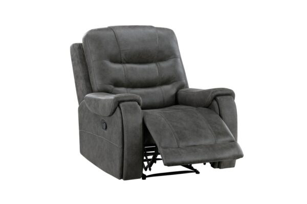 9634DGY Seating-Oberon Collection 2pc Set: Sofa, Love