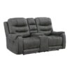9634DGY Seating-Oberon Collection 2pc Set: Sofa, Love