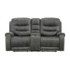9634DGY Seating-Oberon Collection 2pc Set: Sofa, Love