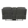 9634DGY Seating-Oberon Collection 2pc Set: Sofa, Love