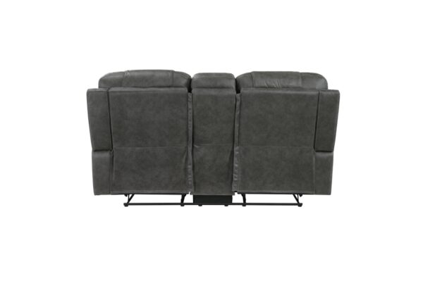 9634DGY Seating-Oberon Collection 2pc Set: Sofa, Love