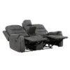 9634DGY Seating-Oberon Collection 2pc Set: Sofa, Love
