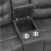 9634DGY Seating-Oberon Collection 2pc Set: Sofa, Love