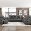 9634DGY Seating-Oberon Collection 2pc Set: Sofa, Love