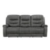 9634DGY Seating-Oberon Collection 2pc Set: Sofa, Love