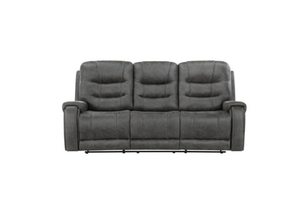 9634DGY Seating-Oberon Collection 2pc Set: Sofa, Love