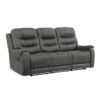 9634DGY Seating-Oberon Collection 2pc Set: Sofa, Love