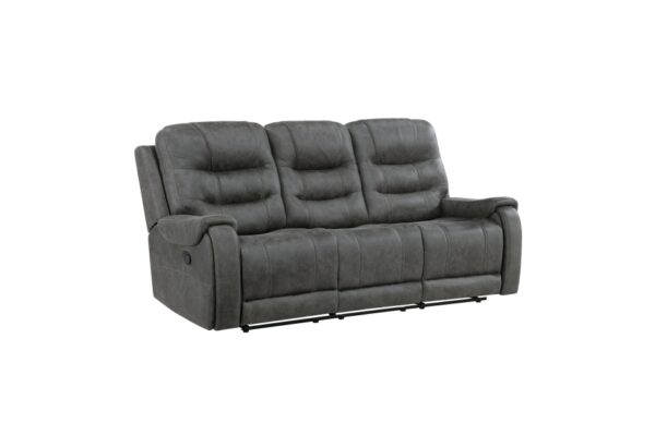 9634DGY Seating-Oberon Collection 2pc Set: Sofa, Love