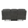 9634DGY Seating-Oberon Collection 2pc Set: Sofa, Love