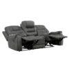 9634DGY Seating-Oberon Collection 2pc Set: Sofa, Love