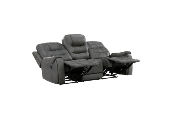 9634DGY Seating-Oberon Collection 2pc Set: Sofa, Love