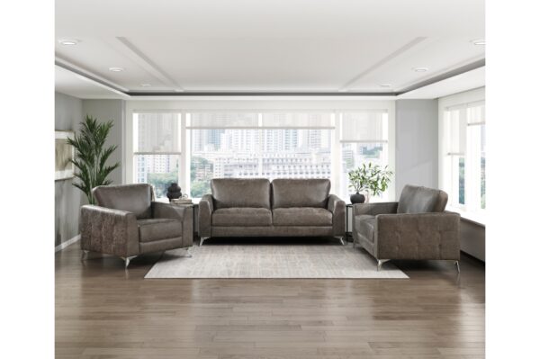 9637BRG Seating-Cazon Collection 2pc Set: Sofa, Love