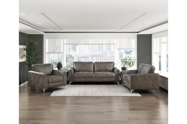 9637BRG Seating-Cazon Collection 2pc Set: Sofa, Love
