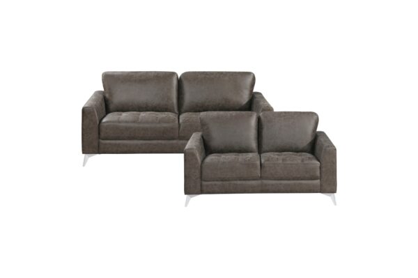 9637BRG Seating-Cazon Collection 2pc Set: Sofa, Love