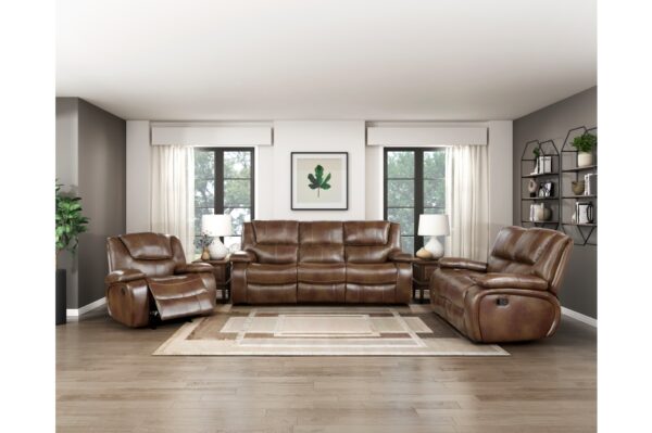 9639BR Seating-Ellicott Collection 2pc Set: Sofa, Love