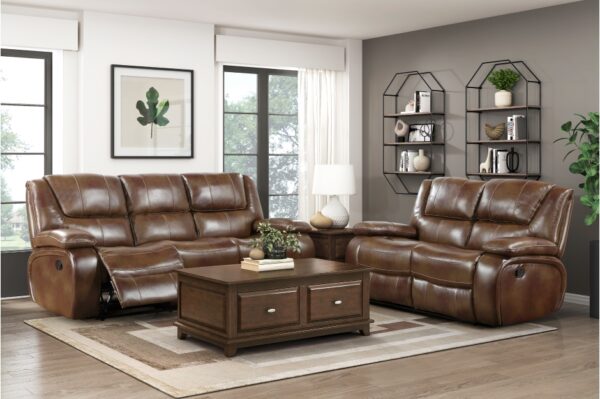 9639BR Seating-Ellicott Collection 2pc Set: Sofa, Love
