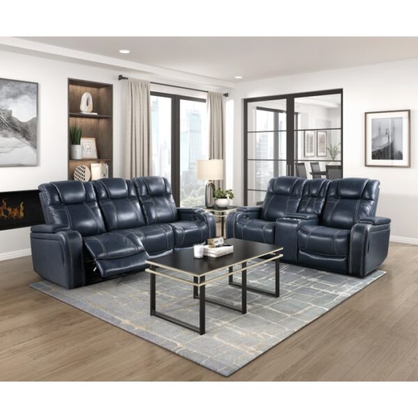 9640BU-3PWH Power Double Reclining Sofa ...