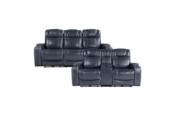 9640BU Seating-Keziah Collection 2pc Set: Sofa, Love (Power)