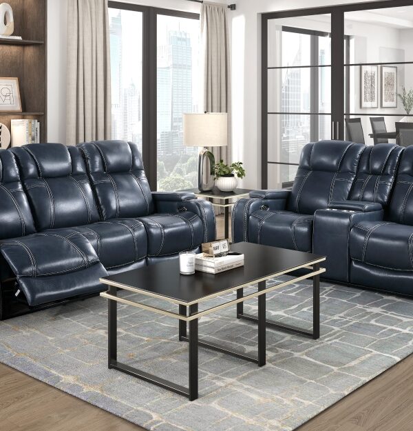 9640BU Seating-Keziah Collection 2pc Set: Sofa, Love (Power)