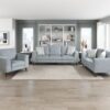 9644BGY Seating-Broadway Collection 2pc Set: Sofa, Love