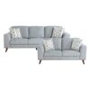 9644BGY Seating-Broadway Collection 2pc Set: Sofa, Love