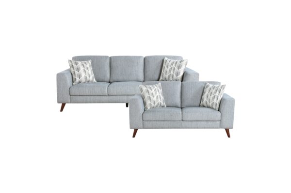 9644BGY Seating-Broadway Collection 2pc Set: Sofa, Love