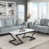 9644BGY Seating-Broadway Collection 2pc Set: Sofa, Love
