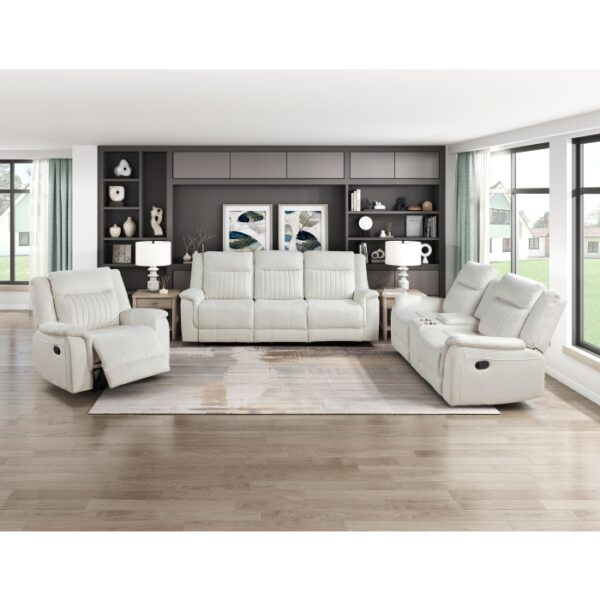 9646BE-3 Double Reclining Sofa, Beige