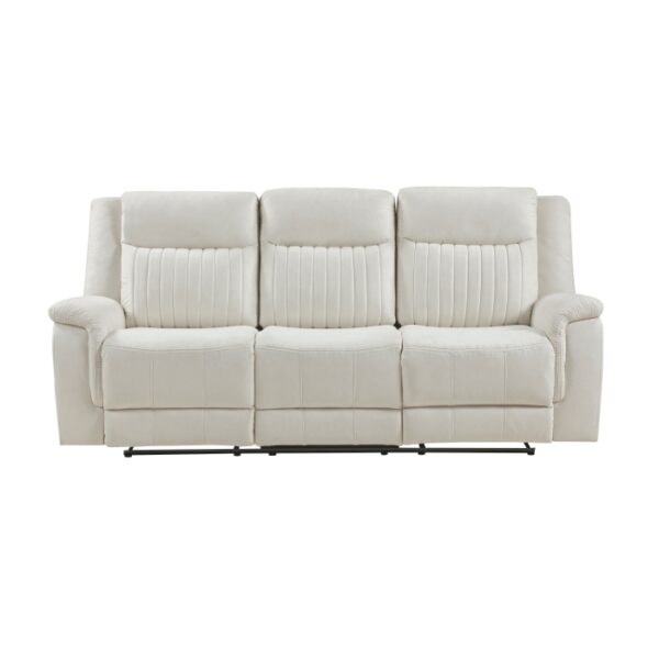 9646BE-3 Double Reclining Sofa, Beige