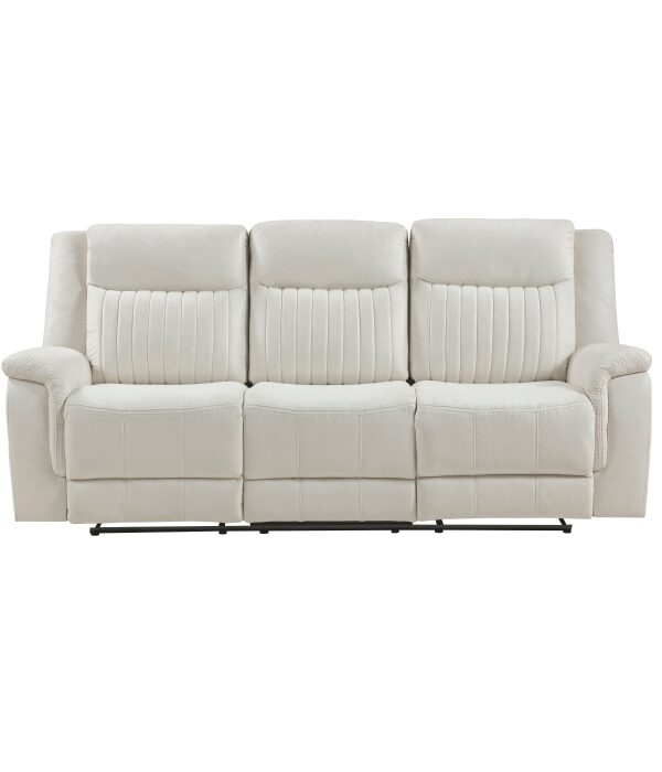 9646BE-3 Double Reclining Sofa, Beige