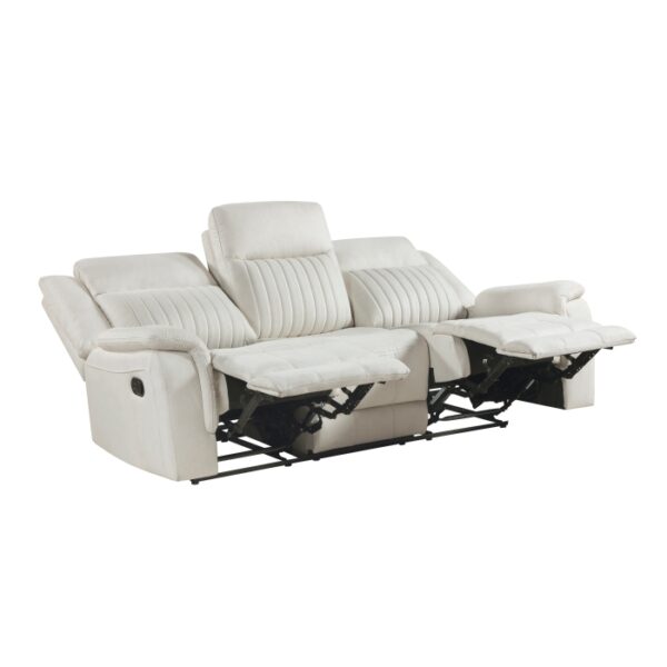 9646BE-3 Double Reclining Sofa, Beige
