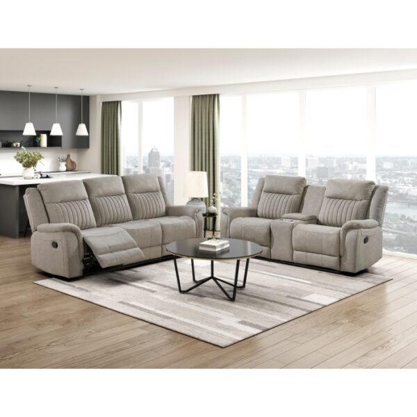 9646DV-3 Double Reclining Sofa, Dove