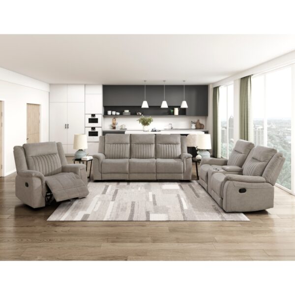 9646DV-3 Double Reclining Sofa, Dove