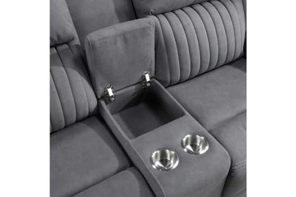 9646GY Seating-Dean Collection 2pc Set: Sofa, Love