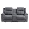 9646GY Seating-Dean Collection 2pc Set: Sofa, Love