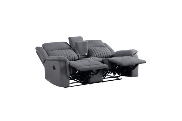 9646GY Seating-Dean Collection 2pc Set: Sofa, Love