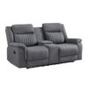 9646GY Seating-Dean Collection 2pc Set: Sofa, Love