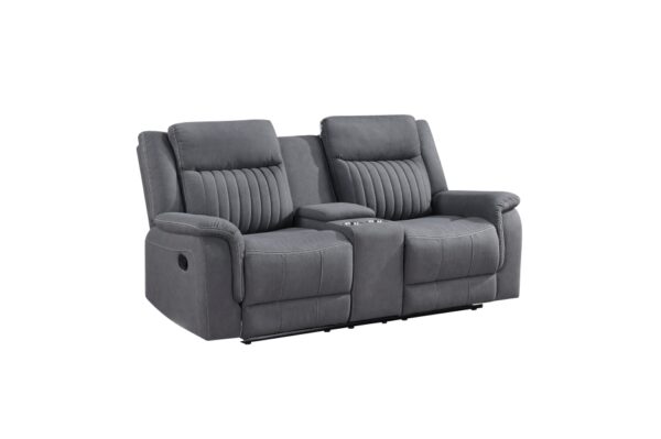9646GY Seating-Dean Collection 2pc Set: Sofa, Love