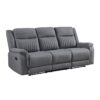 9646GY-3 Double Reclining Sofa