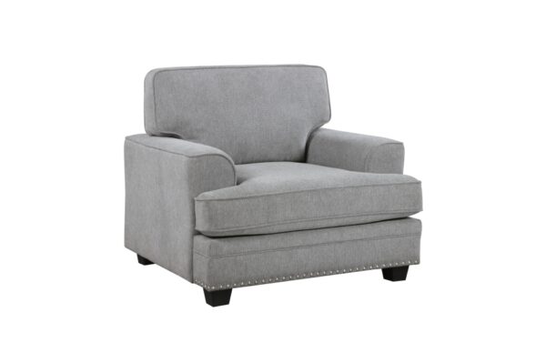 9648GY Seating-Bradford Collection 2pc Set: Sofa, Love