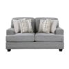 9648GY Seating-Bradford Collection 2pc Set: Sofa, Love