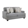 9648GY Seating-Bradford Collection 2pc Set: Sofa, Love