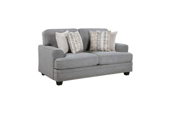 9648GY Seating-Bradford Collection 2pc Set: Sofa, Love