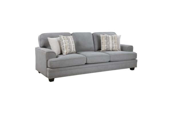 9648GY Seating-Bradford Collection 2pc Set: Sofa, Love