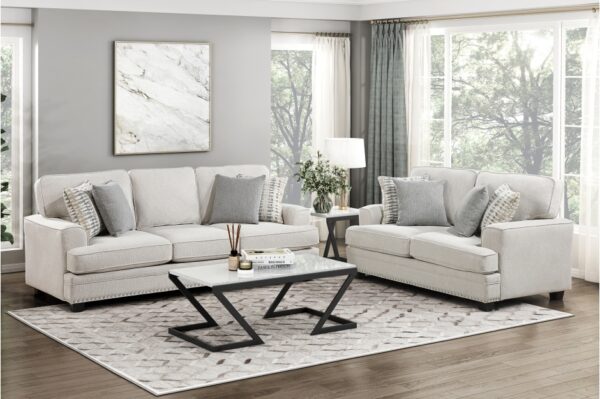 9648SN Seating-Bradford Collection 2pc Set: Sofa, Love