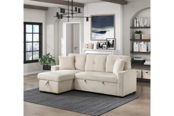 9649BE Seating-Rhett Collection 3-Piece Reversible Sectional...