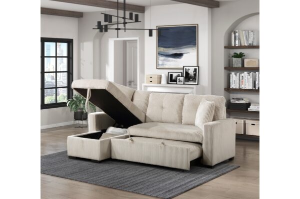 9649BE Seating-Rhett Collection 3-Piece Reversible Sectional...