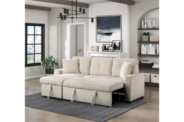 9649BE Seating-Rhett Collection 3-Piece Reversible Sectional...